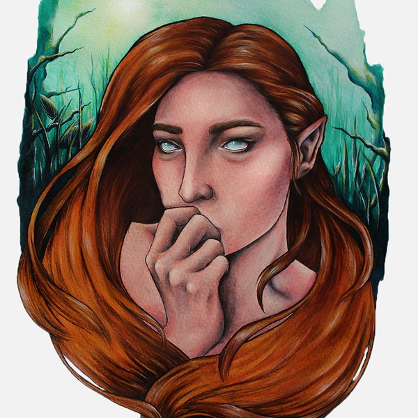 A Female Fantasy Painting By Illustrator Holly Khraibani