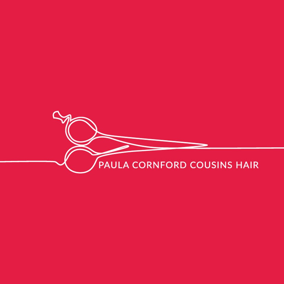 Logo design and identity for Paula Cornford-Cousins Hair by Holly Khraibani