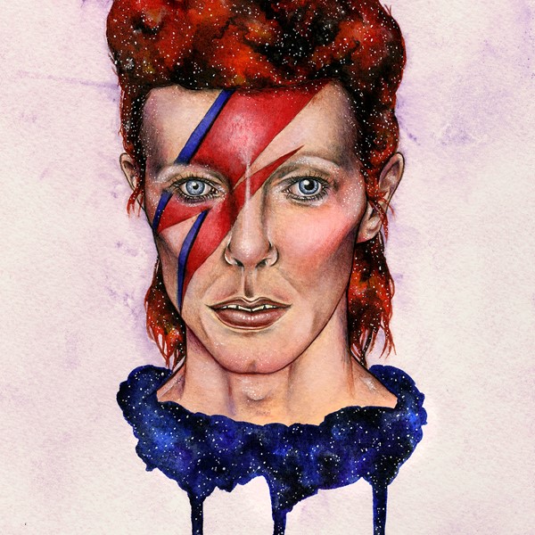 Ziggy Stardust - A Birthday Tribute to David Bowie by the illustrator Holly Khraibani
