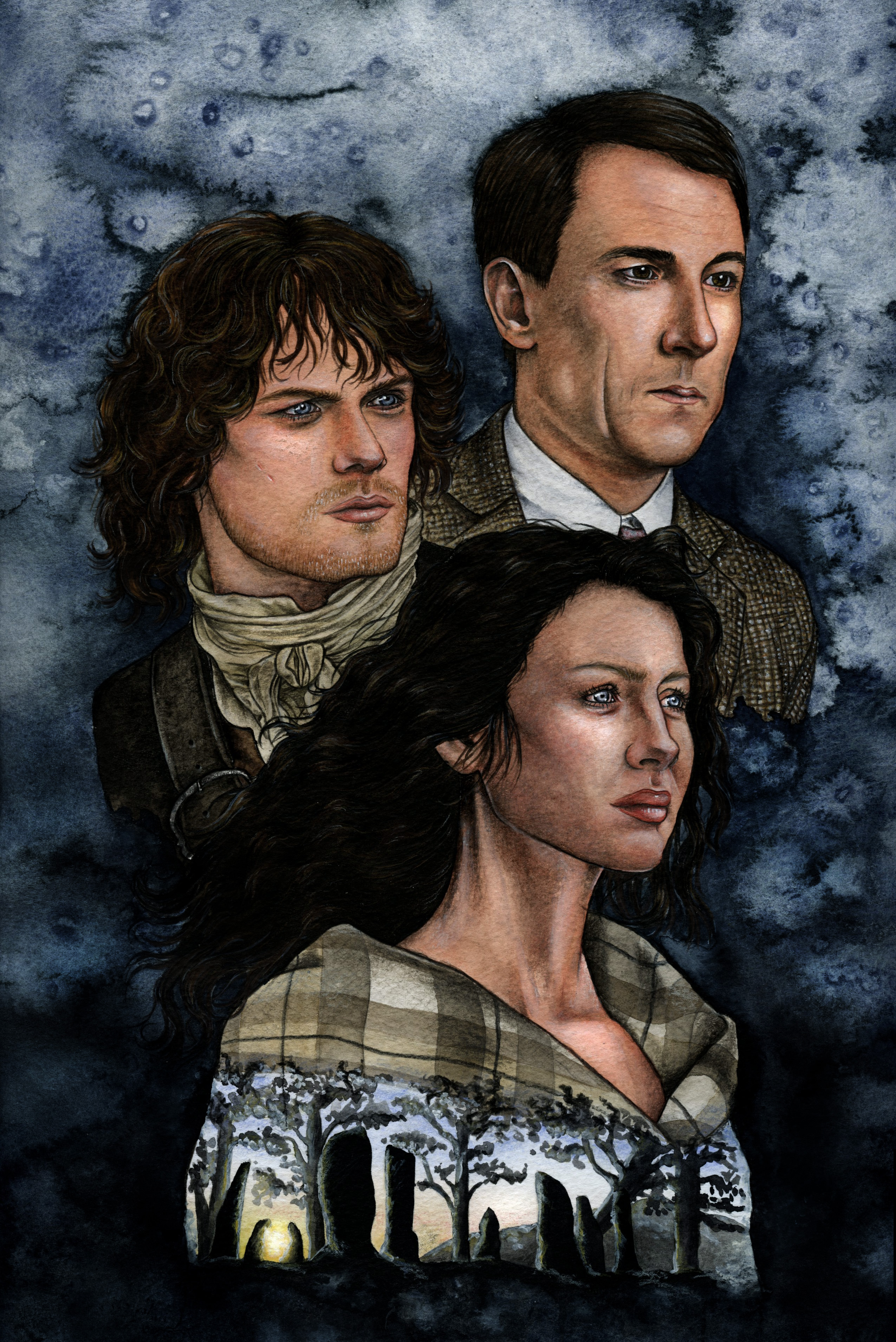 Outlander Fan Art illustration by Holly Khraibani